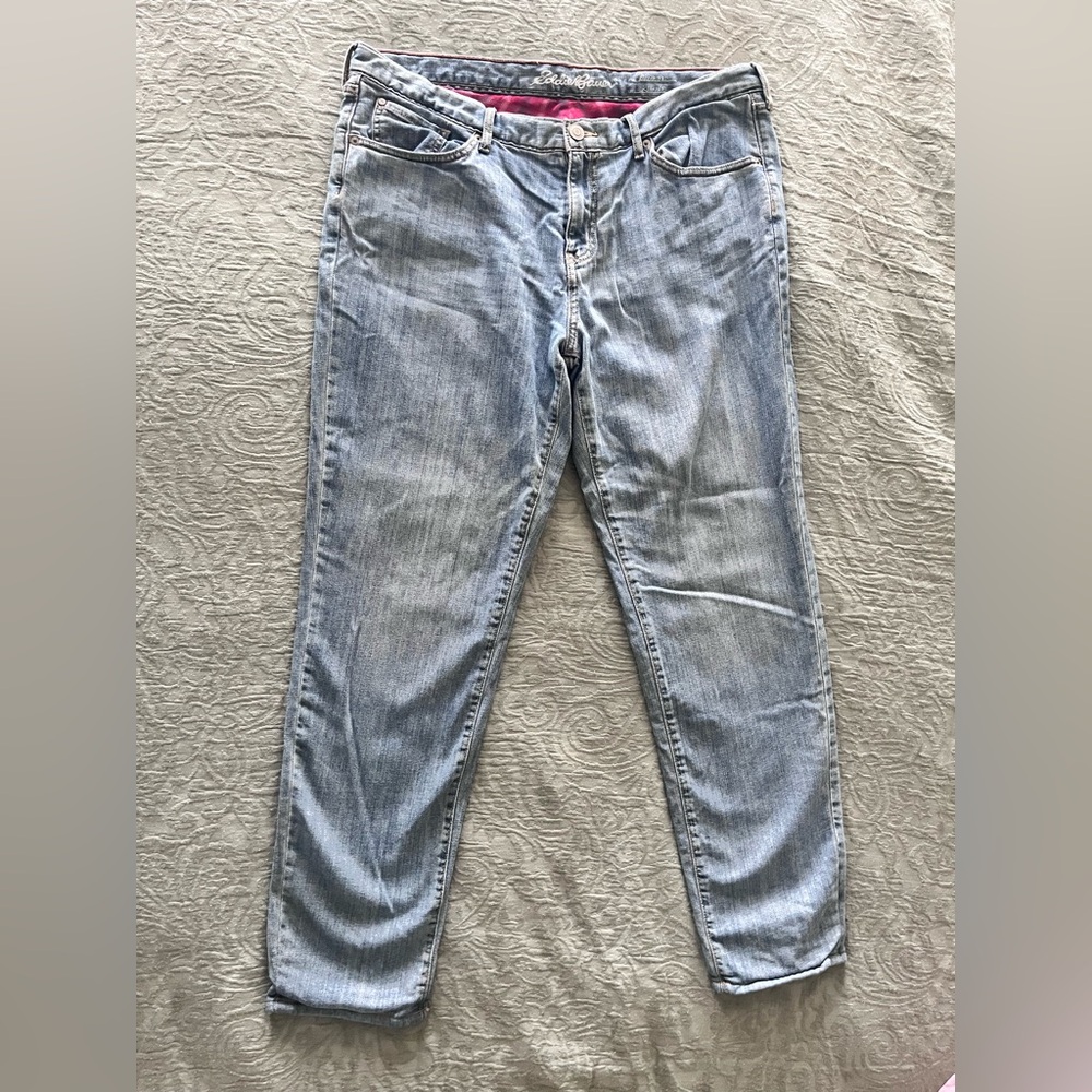 Eddie Bauer Lined Light Blue Boyfriend Jeans